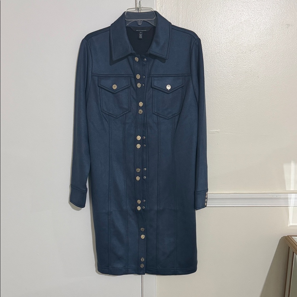White House Black Market Midnight Blue Dress